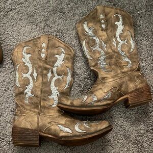 Size 8 Glitter Cowgirl boots